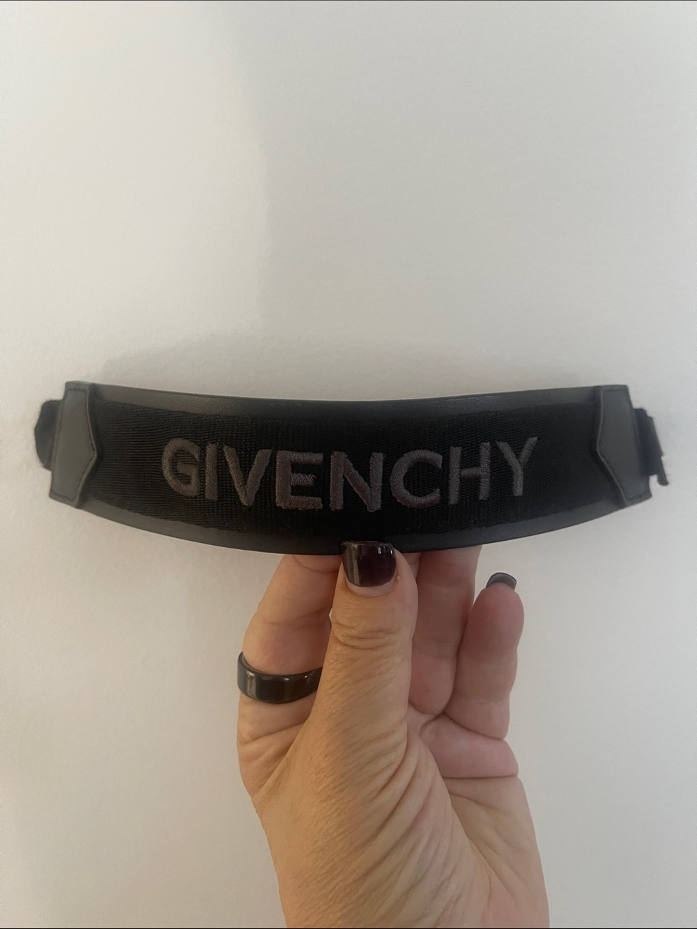 Givenchy Black Signature Strap Top Handle
Embroidered  Logo for Givenchy bag